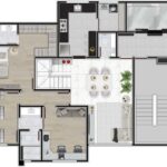 planta cobertura 1° piso